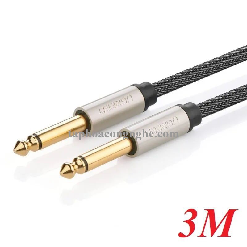 Ugreen 10639 3M màu Đen Cáp âm thanh 2 đầu 6.5mm dương cao cấp AV128 30010639